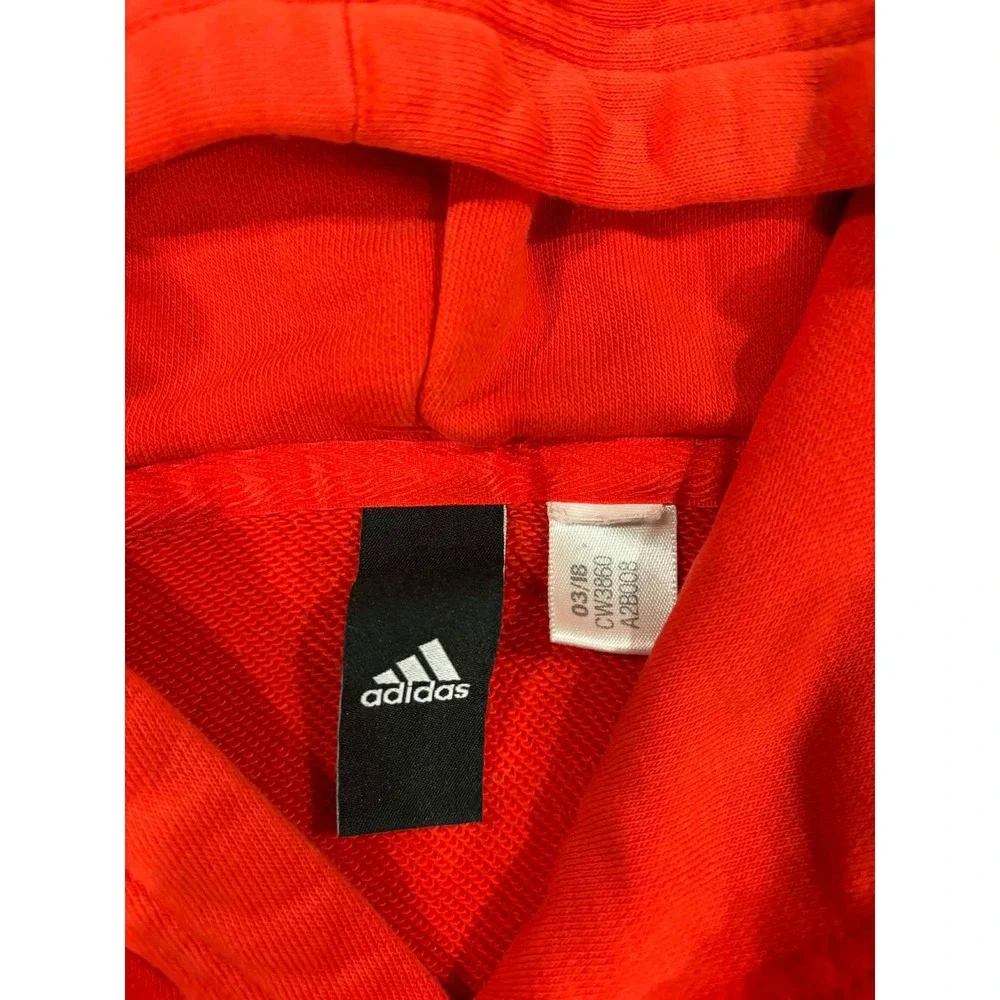 Adidas Salmon Red‎ Hoodie Pullover Logo Graphic Sportswear Athletic Size M
